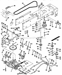 Page C Diagram and Parts List for 917256543  Craftsman Lawn Tractor