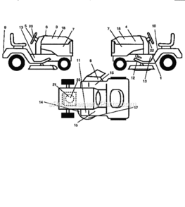 Page F Diagram and Parts List for 917256543  Craftsman Lawn Tractor