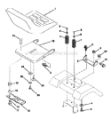 Seat Assembly Diagram and Parts List for 917256544  Craftsman Lawn Tractor