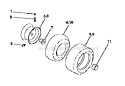 Wheels  Tires Diagram and Parts List for 917256544  Craftsman Lawn Tractor
