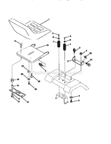 Page E Diagram and Parts List for 917256545  Craftsman Lawn Tractor