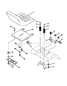 Page E Diagram and Parts List for 917256551  Craftsman Lawn Tractor
