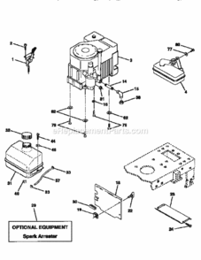 Page H Diagram and Parts List for 917256551  Craftsman Lawn Tractor