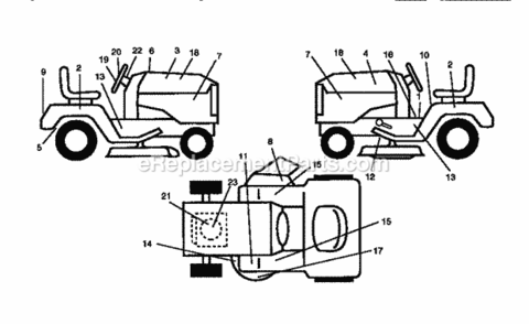 Page F Diagram and Parts List for 917256553  Craftsman Lawn Tractor