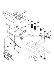 Page E Diagram and Parts List for 917256562  Craftsman Lawn Tractor