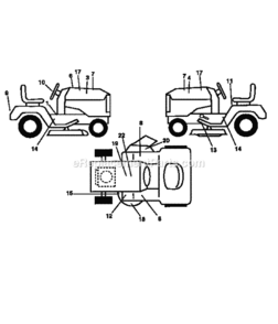 Page F Diagram and Parts List for 917256563  Craftsman Lawn Tractor