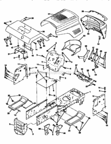 Page B Diagram and Parts List for 917256570  Craftsman Lawn Tractor