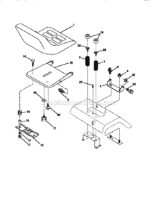 Page F Diagram and Parts List for 917256580  Craftsman Lawn Tractor