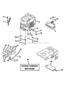 Page E Diagram and Parts List for 917256581  Craftsman Lawn Tractor