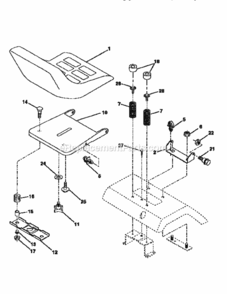 Page F Diagram and Parts List for 917256581  Craftsman Lawn Tractor