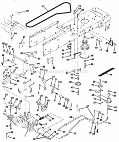 Page C Diagram and Parts List for 917256582  Craftsman Lawn Tractor