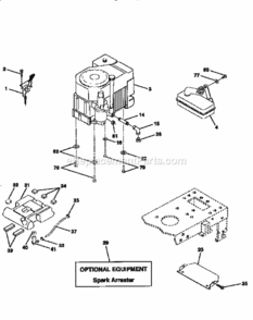 Page E Diagram and Parts List for 917256583  Craftsman Lawn Tractor