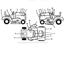 Page G Diagram and Parts List for 917256583  Craftsman Lawn Tractor