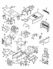 Page B Diagram and Parts List for 917256600  Craftsman Lawn Tractor