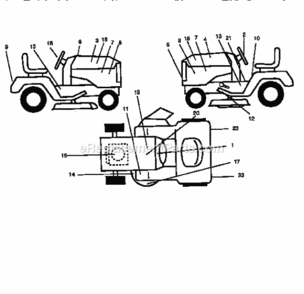 Page G Diagram and Parts List for 917256600  Craftsman Lawn Tractor