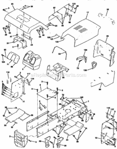Page B Diagram and Parts List for 917256601  Craftsman Lawn Tractor