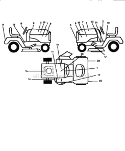 Page G Diagram and Parts List for 917256601  Craftsman Lawn Tractor
