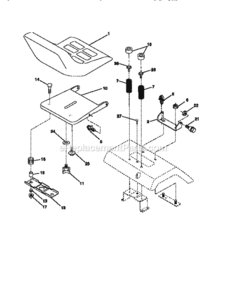 Page F Diagram and Parts List for 917256610  Craftsman Lawn Tractor