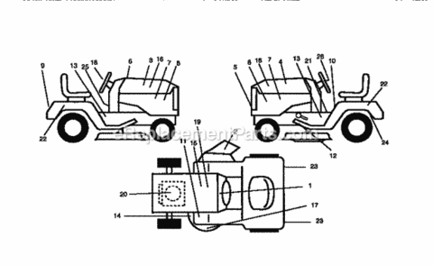 Page G Diagram and Parts List for 917256610  Craftsman Lawn Tractor