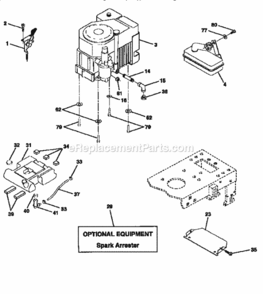 Page E Diagram and Parts List for 917256611  Craftsman Lawn Tractor