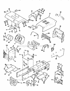 Page B Diagram and Parts List for 917256700  Craftsman Lawn Tractor