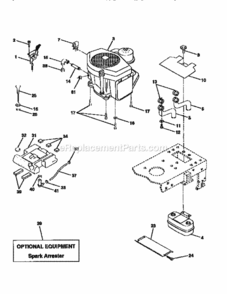 Page E Diagram and Parts List for 917256700  Craftsman Lawn Tractor