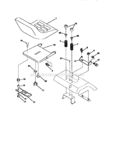 Page F Diagram and Parts List for 917256702  Craftsman Lawn Tractor