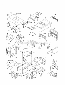Page B Diagram and Parts List for 917256710  Craftsman Lawn Tractor
