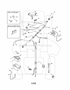 Page A Diagram and Parts List for 917256780  Craftsman Lawn Tractor