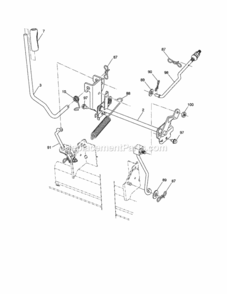 Page H Diagram and Parts List for 917256780  Craftsman Lawn Tractor