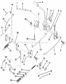 Page K Diagram and Parts List for 917256850  Craftsman Lawn Tractor