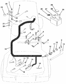 Page C Diagram and Parts List for 917256850  Craftsman Lawn Tractor