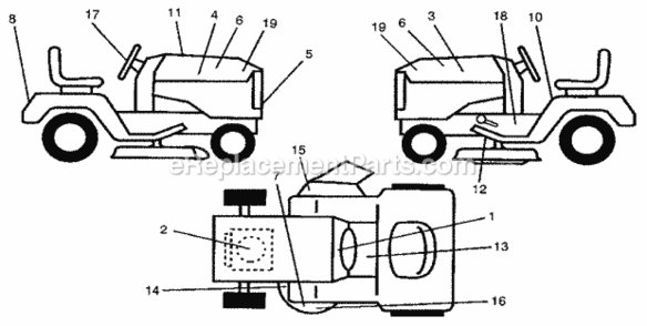 Page A Diagram and Parts List for 917256851  Craftsman Lawn Tractor