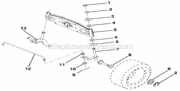 Page H Diagram and Parts List for 917256880  Craftsman Lawn Tractor