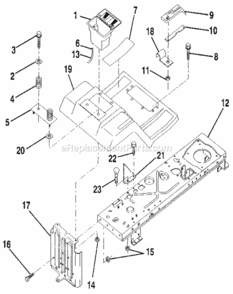 Page E Diagram and Parts List for 917256881  Craftsman Lawn Tractor