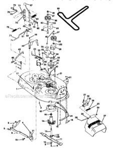 Mower Diagram and Parts List for 917256890  Craftsman Lawn Tractor