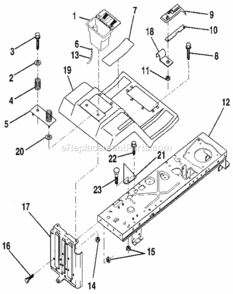 Page E Diagram and Parts List for 917256921  Craftsman Lawn Tractor