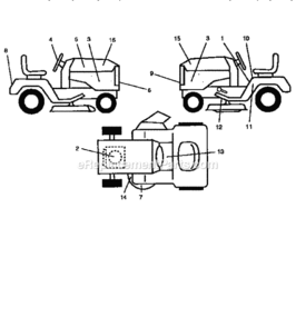 Page O Diagram and Parts List for 917256922  Craftsman Lawn Tractor