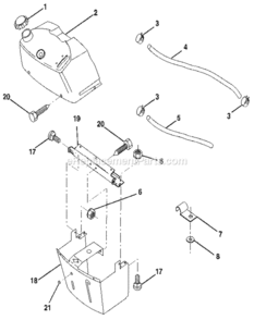 Page E Diagram and Parts List for 917256922  Craftsman Lawn Tractor