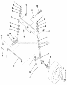 Page H Diagram and Parts List for 917256922  Craftsman Lawn Tractor