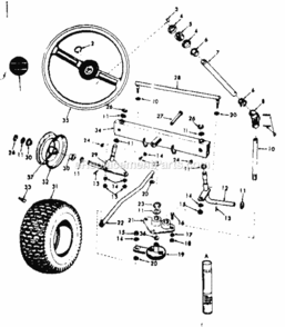 Page C Diagram and Parts List for 91725701  Craftsman Lawn Tractor