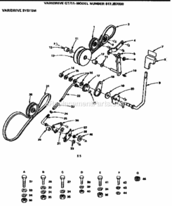 Page E Diagram and Parts List for 917257020  Craftsman Lawn Mower