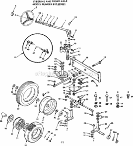 Page C Diagram and Parts List for 917257021  Craftsman Lawn Tractor