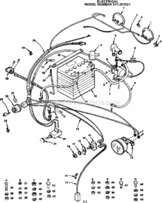 Page F Diagram and Parts List for 917257021  Craftsman Lawn Tractor