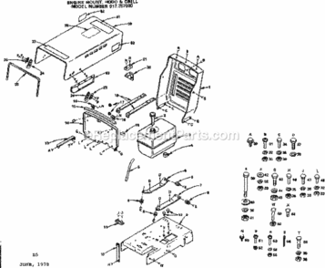Page B Diagram and Parts List for 917257030  Craftsman Lawn Tractor