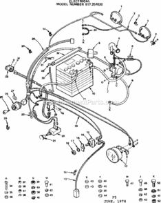 Page F Diagram and Parts List for 917257030  Craftsman Lawn Tractor