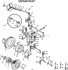 Page C Diagram and Parts List for 917257031  Craftsman Lawn Tractor