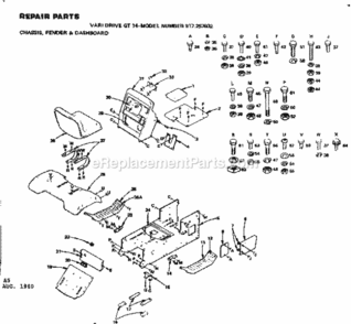 Page A Diagram and Parts List for 917257032  Craftsman Lawn Tractor