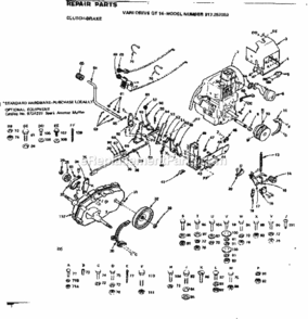 Page D Diagram and Parts List for 917257032  Craftsman Lawn Tractor