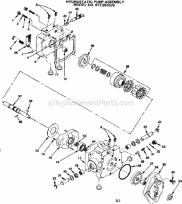 Page H Diagram and Parts List for 917257070  Craftsman Lawn Tractor